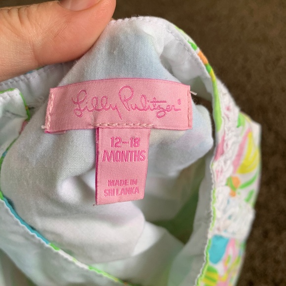 Lilly  Pulitzer Floral Baby Girl Sleeveless Shift Dress 12-18m No Bloomers - Picture 11 of 12